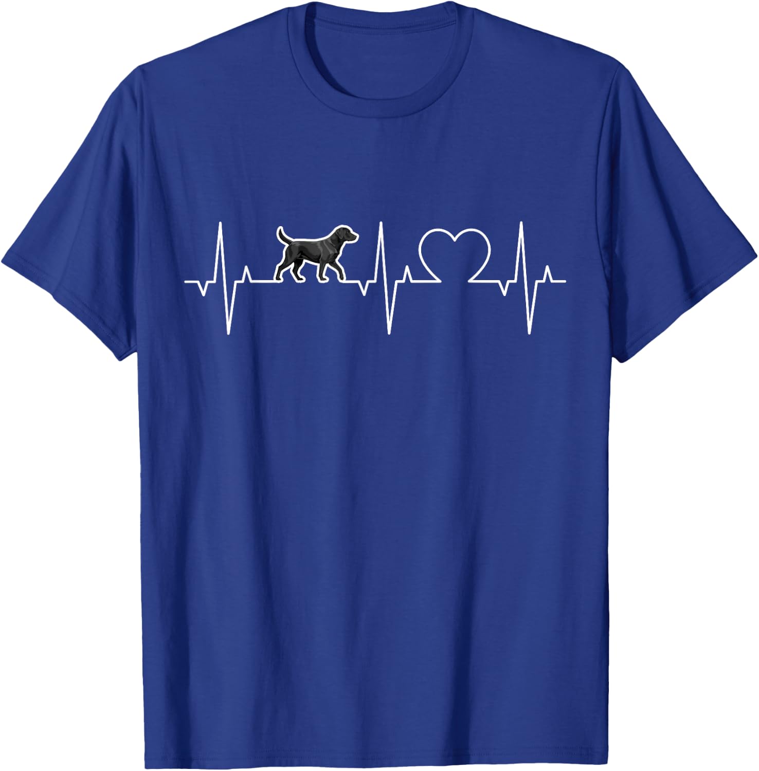 Labrador Retriever Heartbeat Dogs ECG Labrador , black T-Shirt - T-Shirt | Royal
