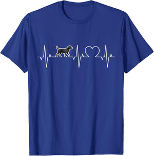 Labrador Retriever Heartbeat Dogs ECG Labrador , black T-Shirt - T-Shirt | Royal