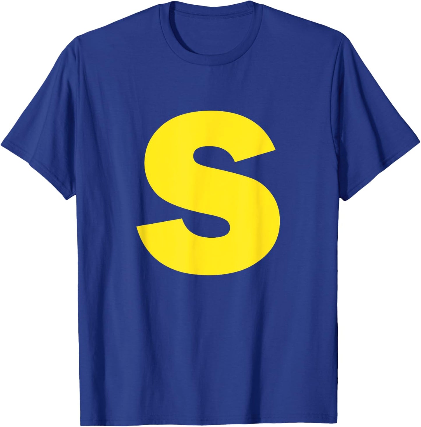 Letter S Yellow Halloween Costume Fancy Dress Christmas Party T-Shirt - T-Shirt | Royal