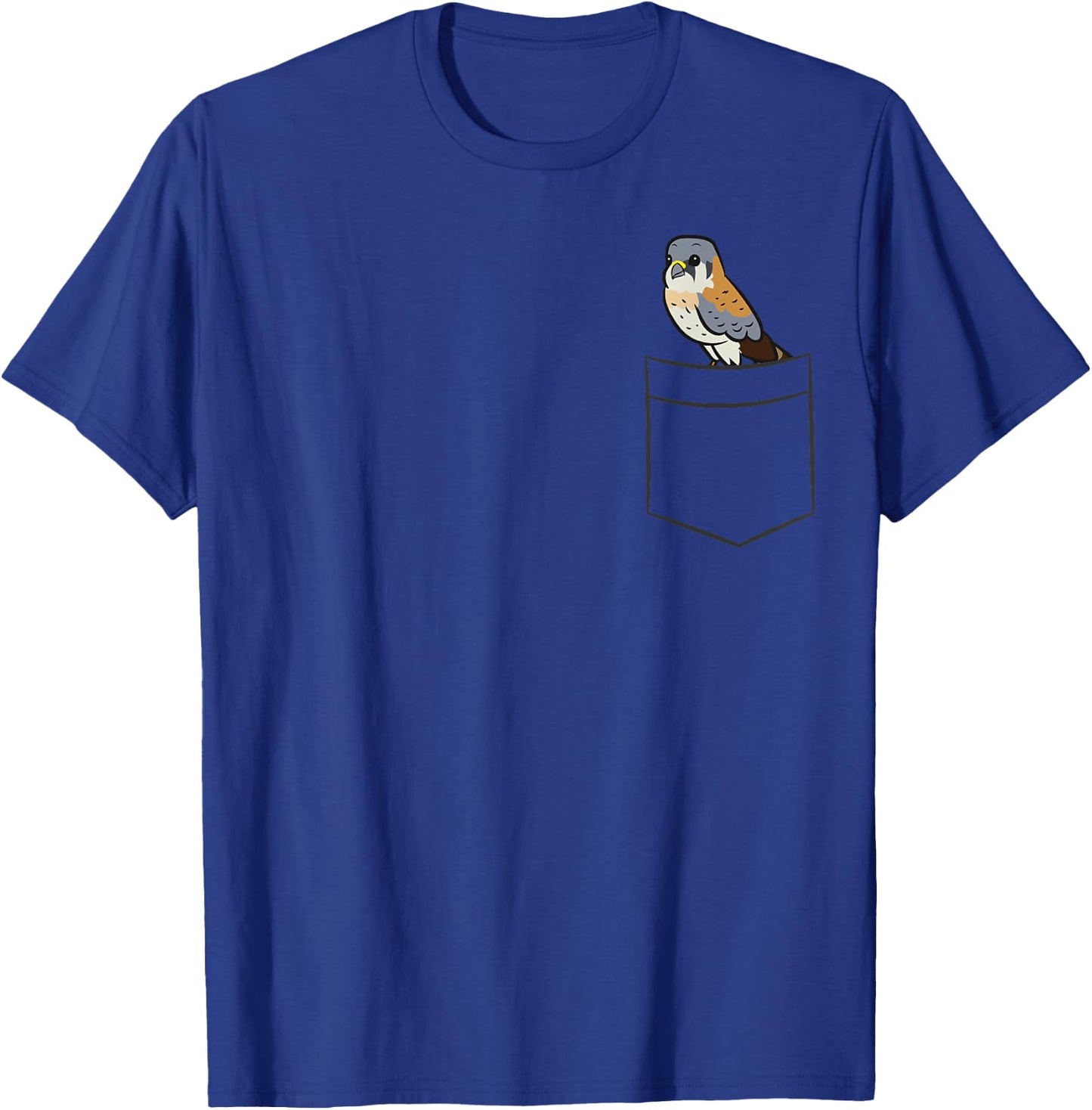 Kestrel In The Pocket Cute Pocket Kestrel Bird T-Shirt - T-Shirt | Royal