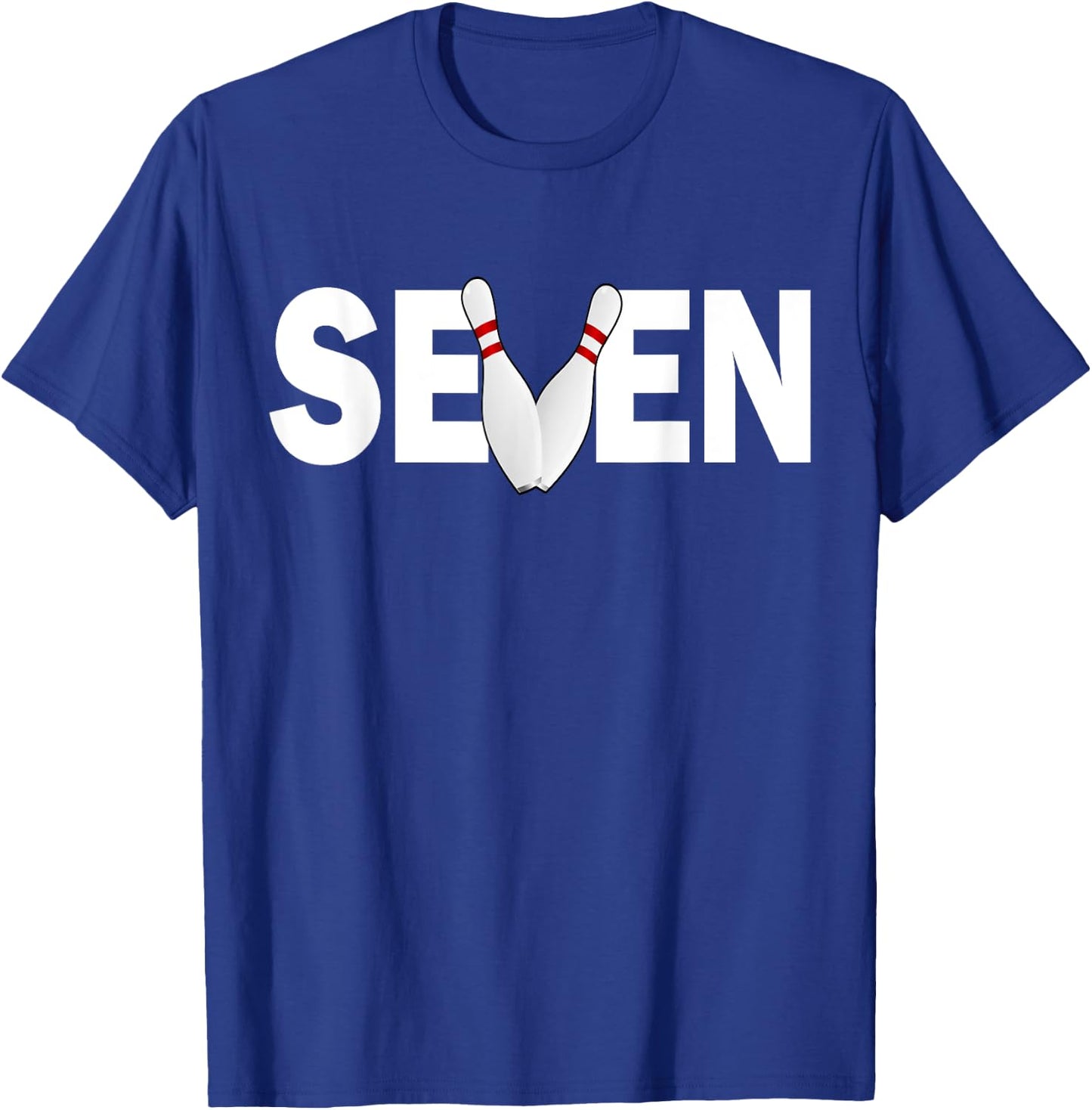 7th Birthday Seven 7 Years Old Bowling Party 2012 Birthday T-Shirt - T-Shirt | Royal