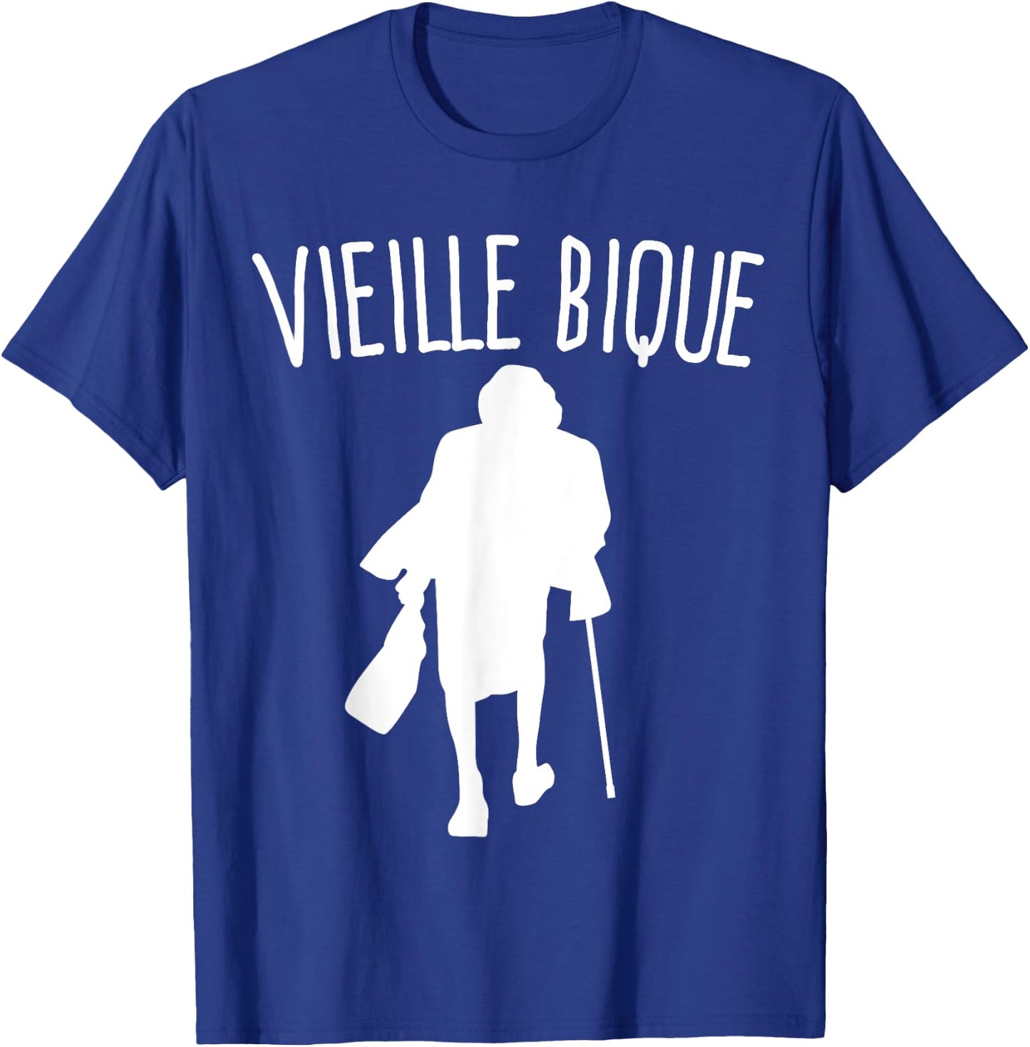 Vieille Bique | Gift Old Bique | Humour Granny , Black, S T-Shirt - T-Shirt | Royal