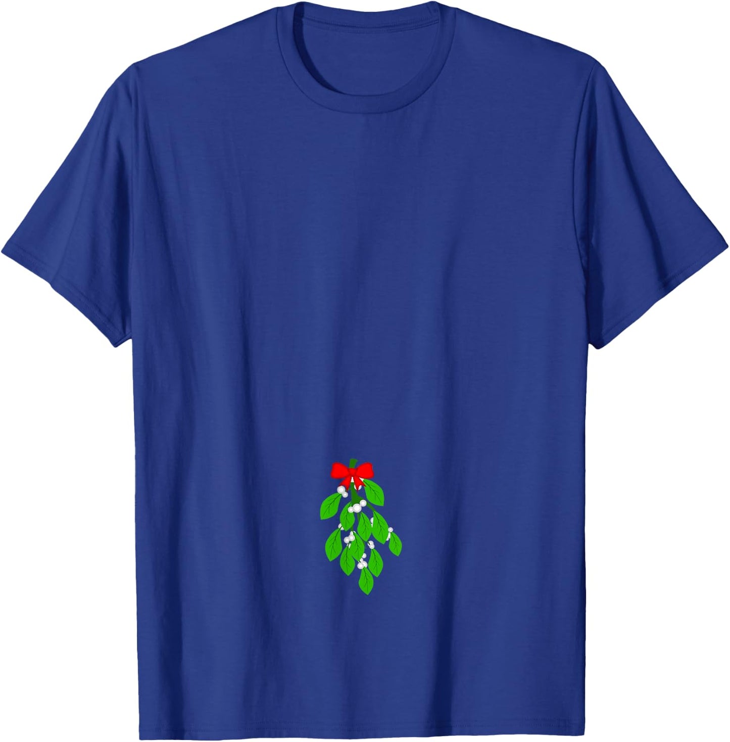 Christmas Mistletoe Below The Belt Funny Adult Humor T-Shirt - T-Shirt | Royal
