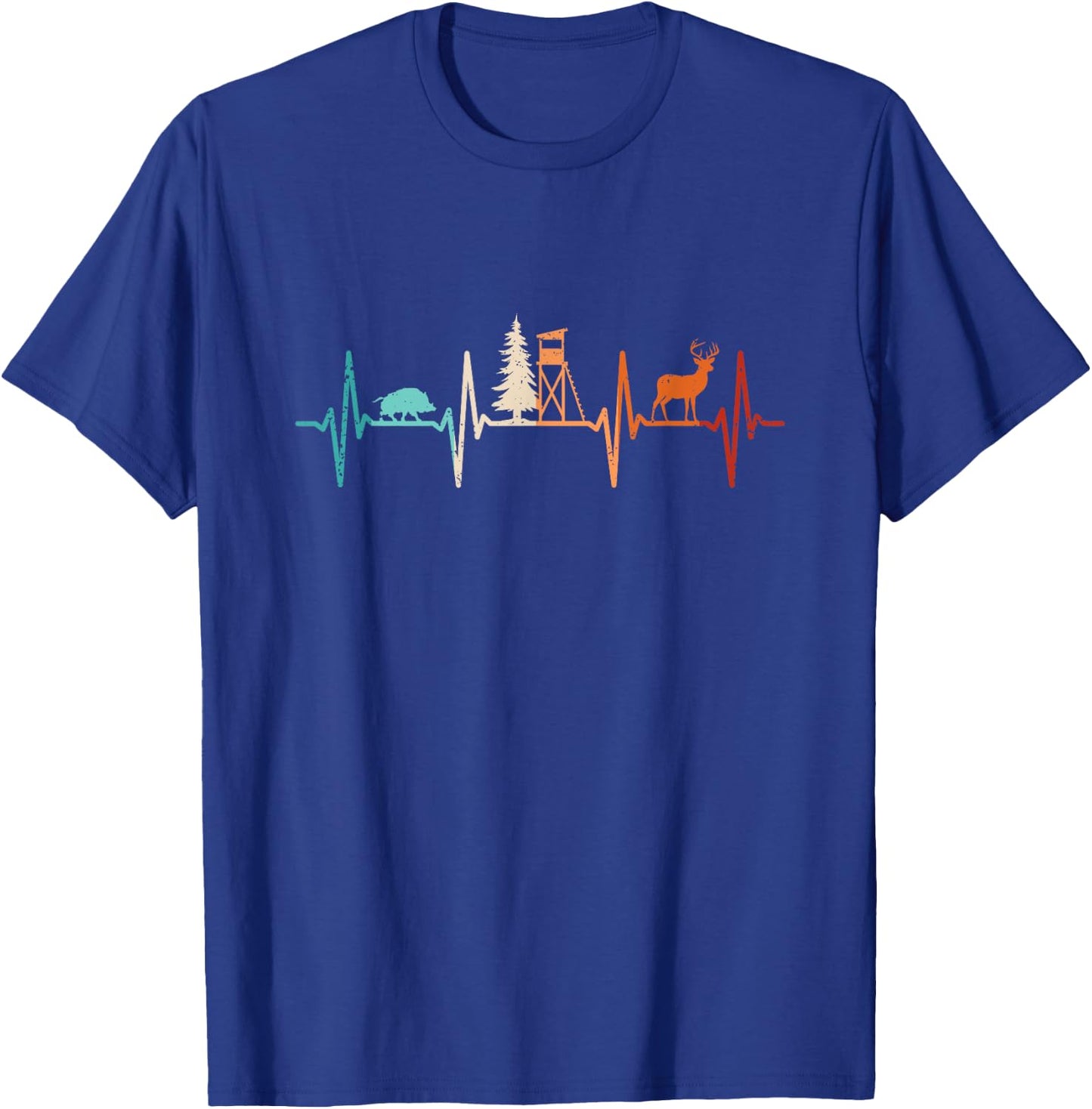 Jagd Herzschlag Schwarzwild Rotwild Jäger T-Shirt - T-Shirt | Royal