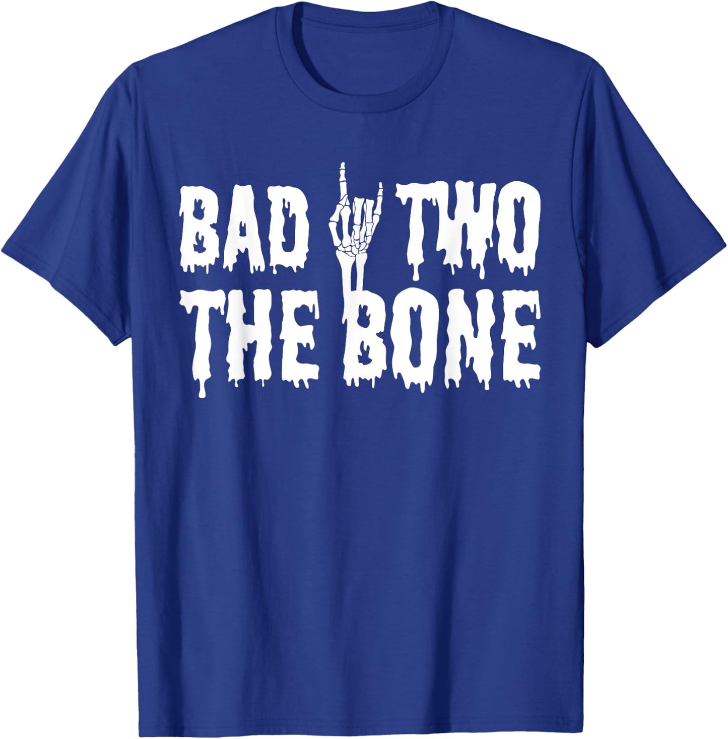 Bad Two the Bone 2nd Birthday 2 Years Old Gothic Birthday T-Shirt - T-Shirt | Royal