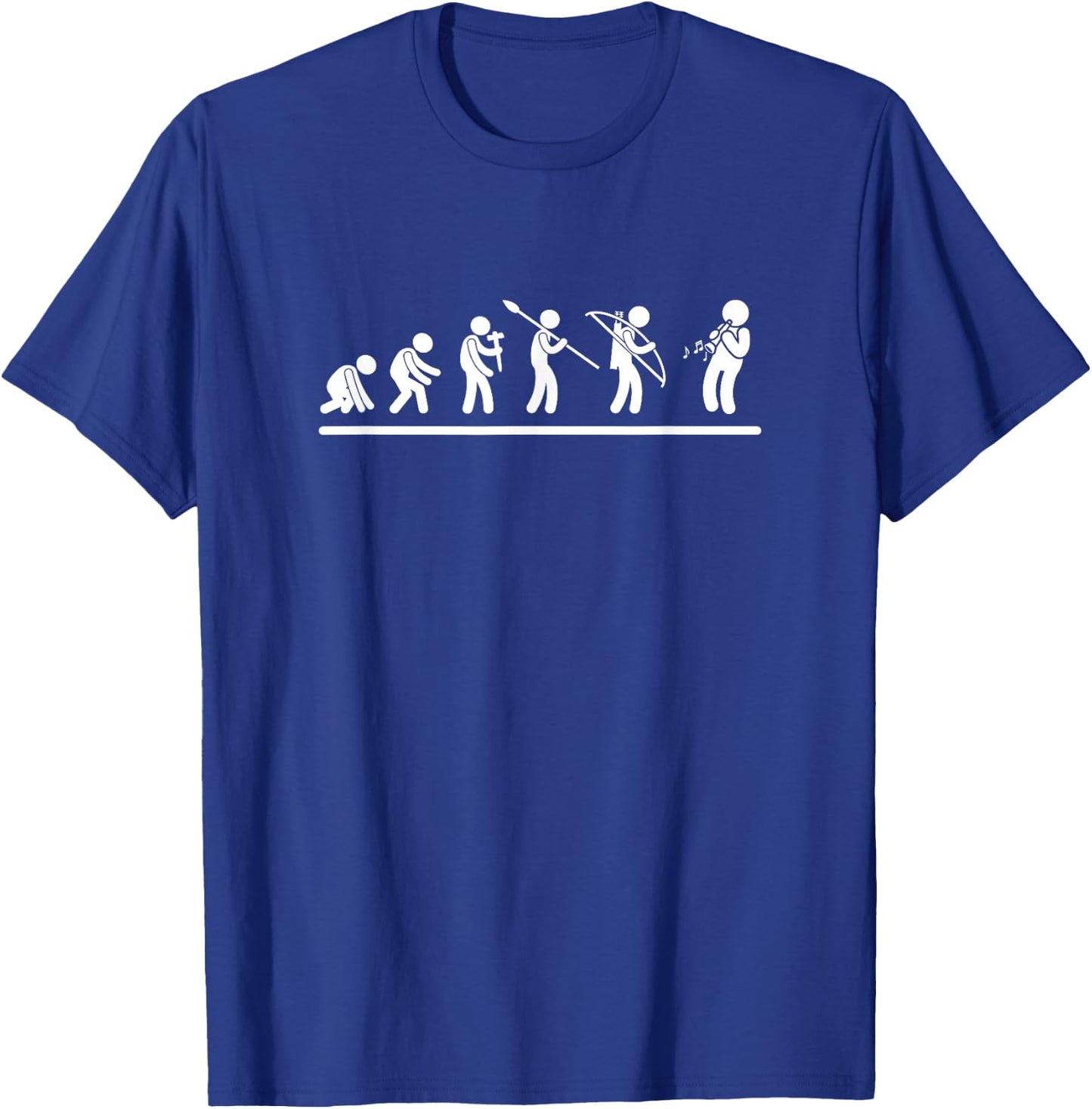 Clarinet Player Evolution Men Funny Clarinetist T-Shirt - T-Shirt | Royal