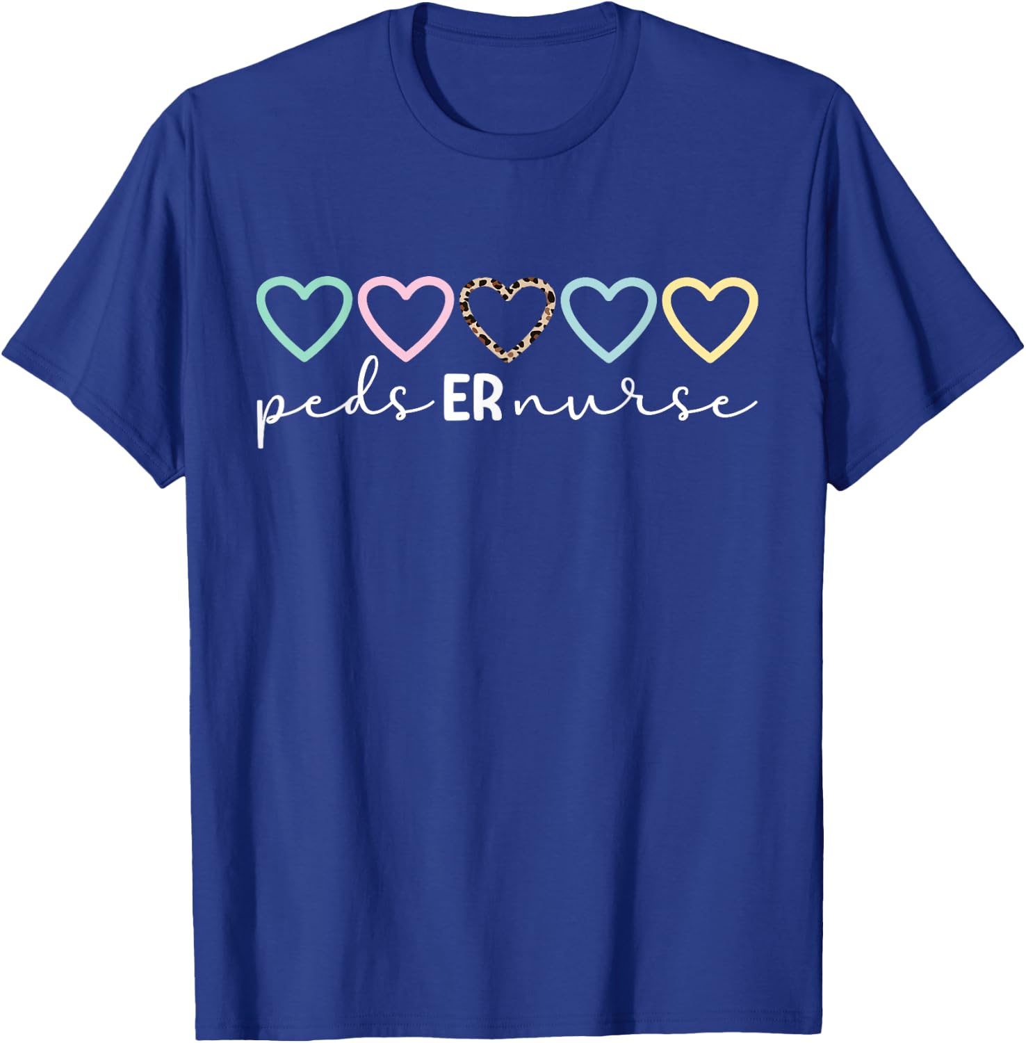 Peds ER Nurse Hearts Pediatric Emergency Nurse T-Shirt - T-Shirt | Royal