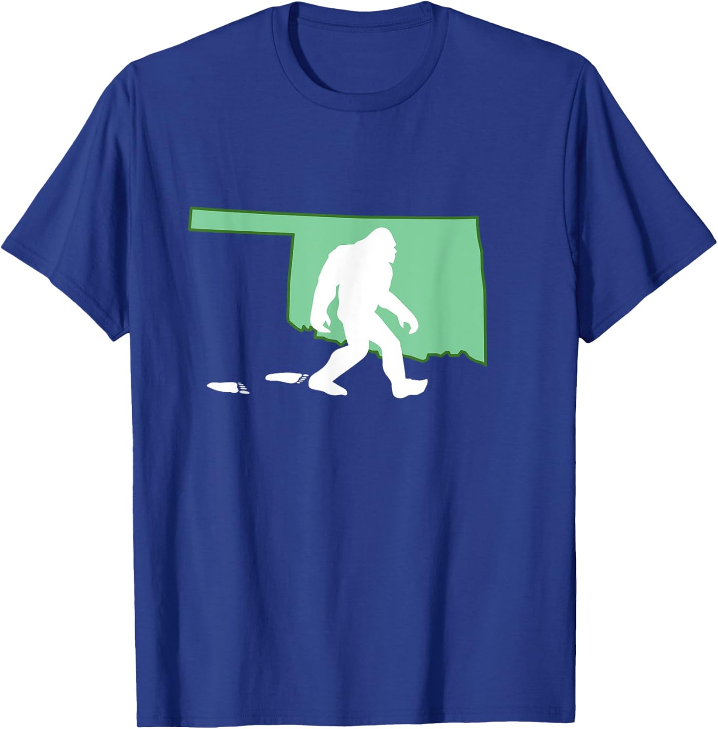 Oklahoma Bigfoot Hunter State T-Shirt - T-Shirt | Royal