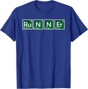 Elements of Runner - I love Science Periodic Table T-Shirt - T-Shirt | Royal