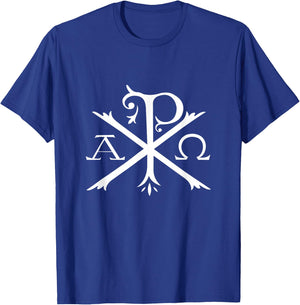 Christian Chi Rho Labarum Christogram Cross Faith T-Shirt - T-Shirt | Royal