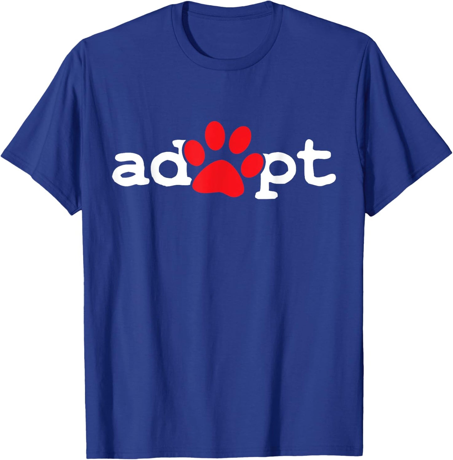 Dog Rescue Adopt Paw Men Women Girls Kids T-Shirt - T-Shirt | Royal