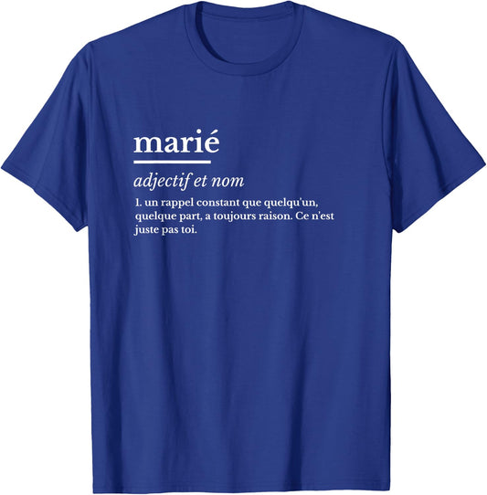 Wedding joke humorous funny definition of couple , Black, S T-Shirt - T-Shirt | Royal