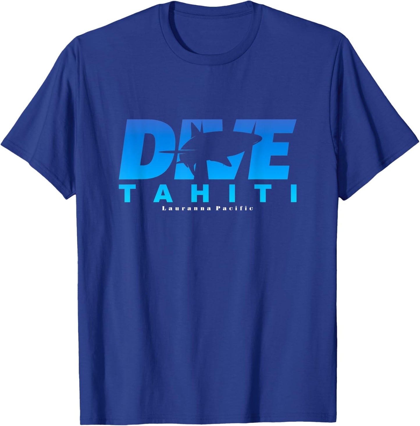 Dive Tahiti with Shark, Scuba Diving at Tahiti T-Shirt - T-Shirt | Royal