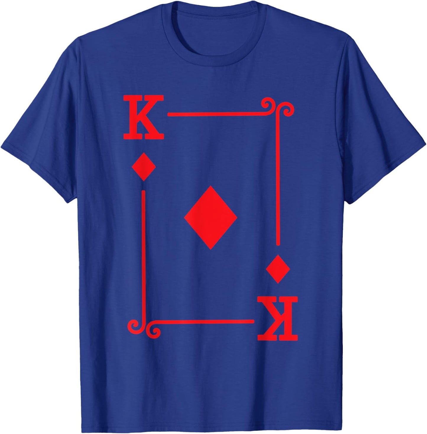 Playing Cards - Matching Diamonds Card Suits - King Card T-Shirt - T-Shirt | Royal