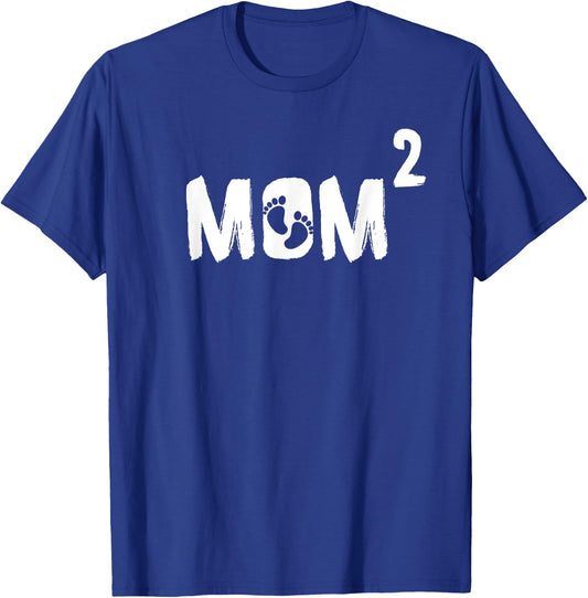 Pregnancy Announcement Mom 2 Second Baby T-Shirt - T-Shirt | Royal