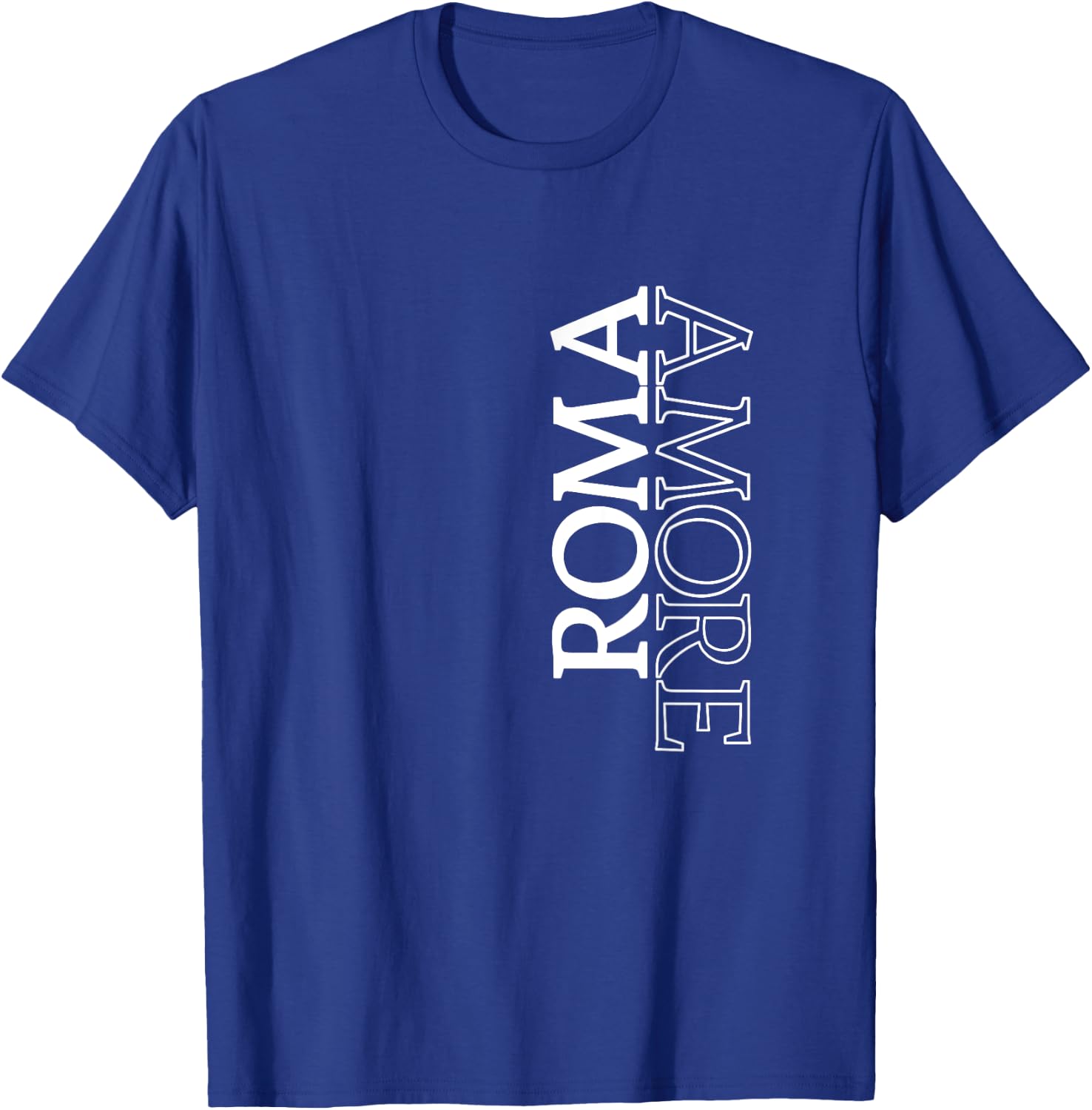 Roma Amore Rome Love Italy Typography Traveler Souvenir Gift T-Shirt - T-Shirt | Royal