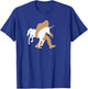 Bigfoot Carrying Unicorn Funny Cute Sasquatch Gift T-Shirt - T-Shirt | Royal