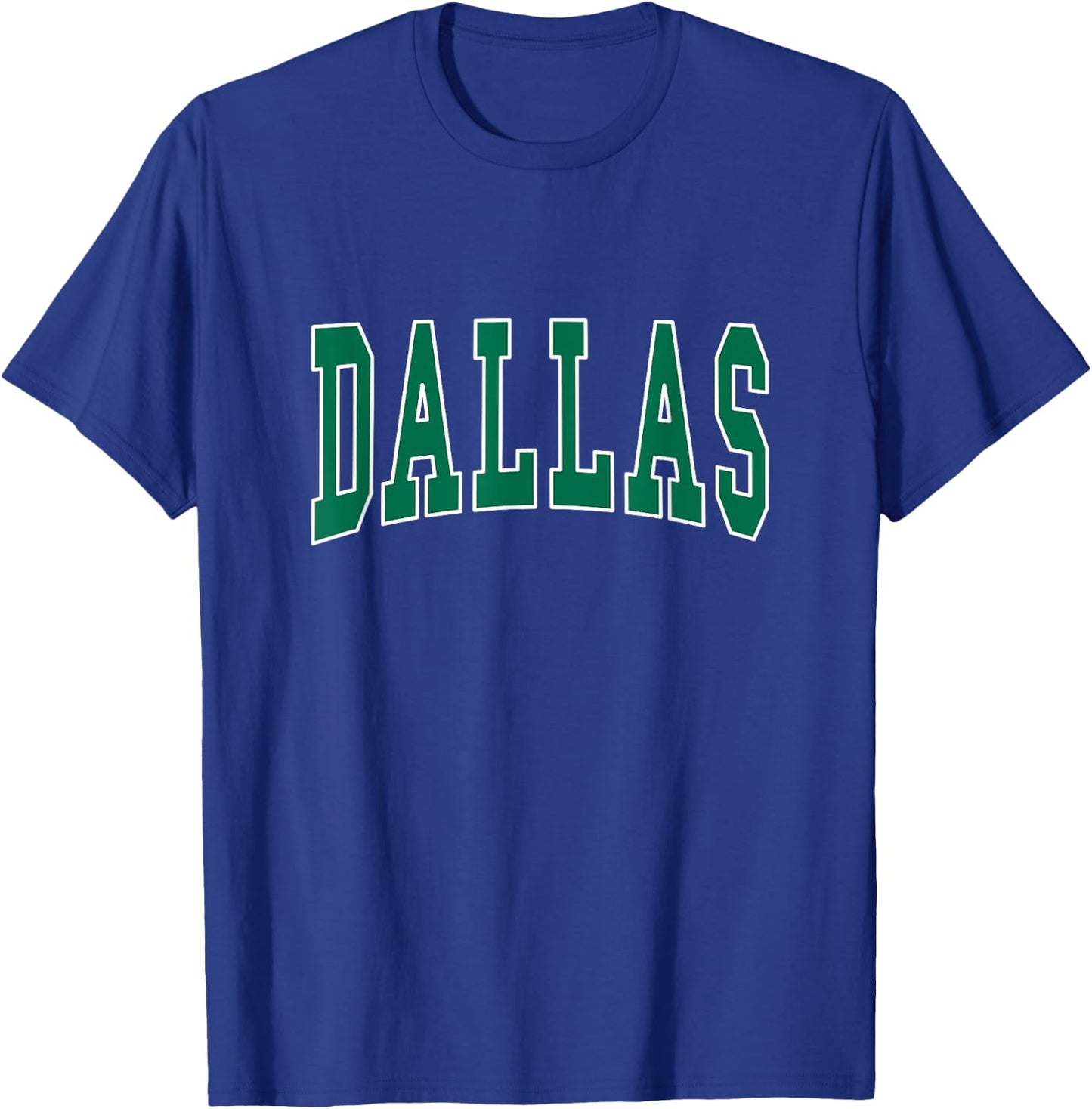 Graphic Apparel Co. - DALLAS Hometown Pride Throwback Design Classic - Black - Small - -Adult - Short Sleeve T-Shirt - T-Shirt | Royal