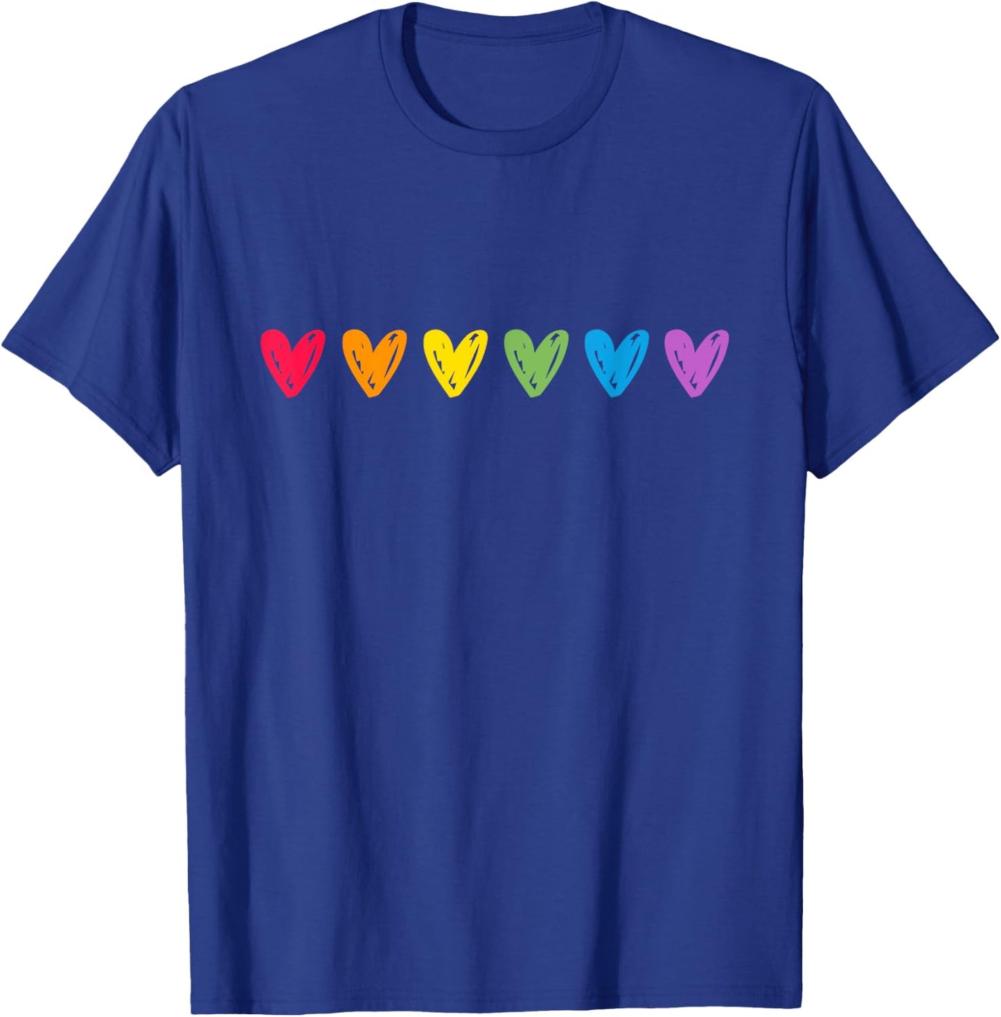 Rainbow Heart LGBTQ CSD Gay Pride , black T-Shirt - T-Shirt | Royal