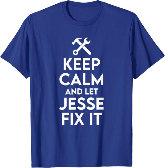 Jesse Handyman Birthday Name Personalized Jesse Mechanic T-Shirt - T-Shirt | Royal
