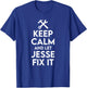 Jesse Handyman Birthday Name Personalized Jesse Mechanic T-Shirt - T-Shirt | Royal