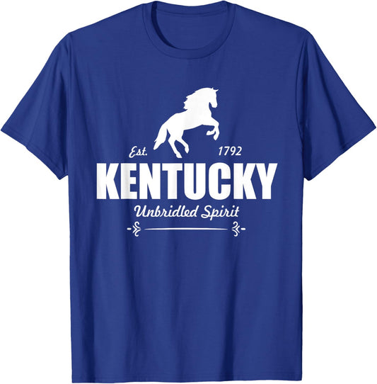 Kentucky Unbridled Spirit Local State Pride Horse T-Shirt - T-Shirt | Royal
