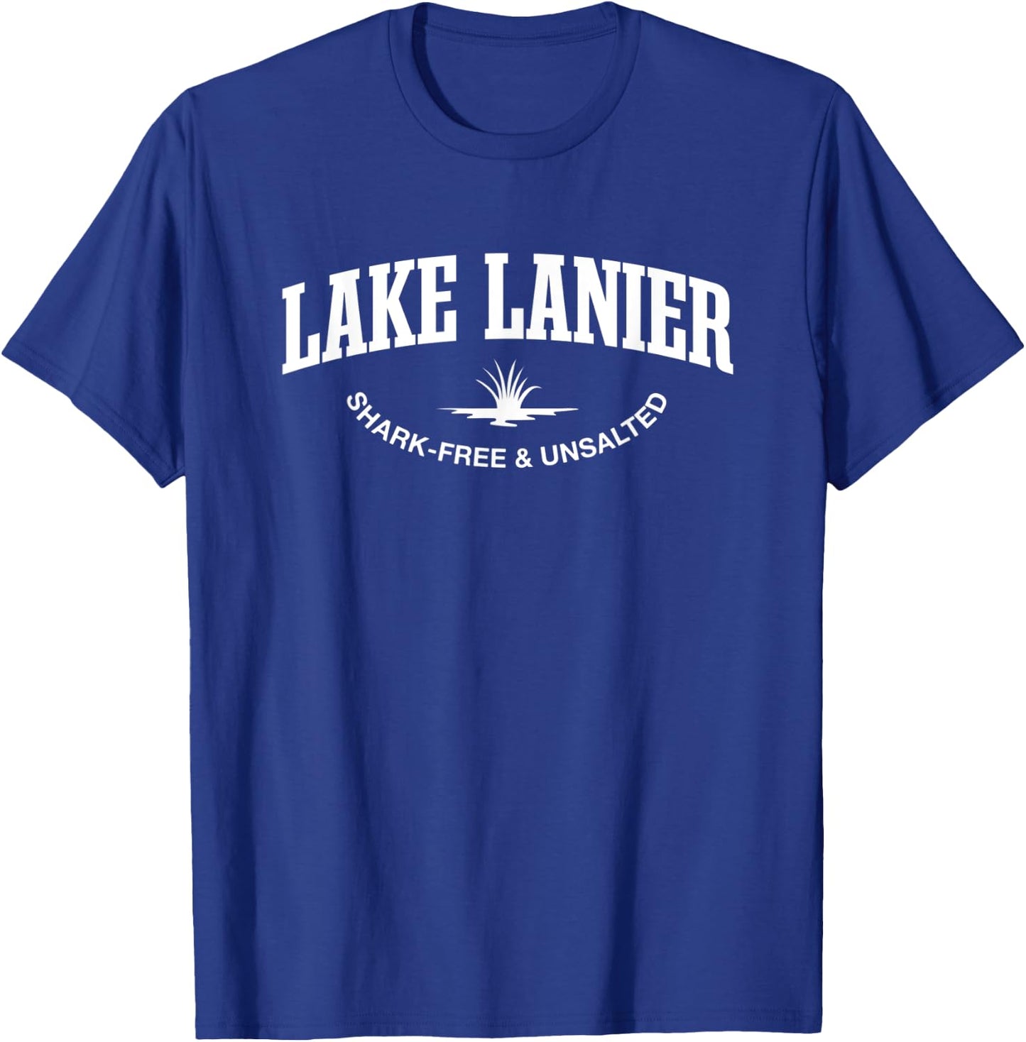 Lake Lanier Shark-Free and Unsalted Camping Georgia Camper T-Shirt - T-Shirt | Royal