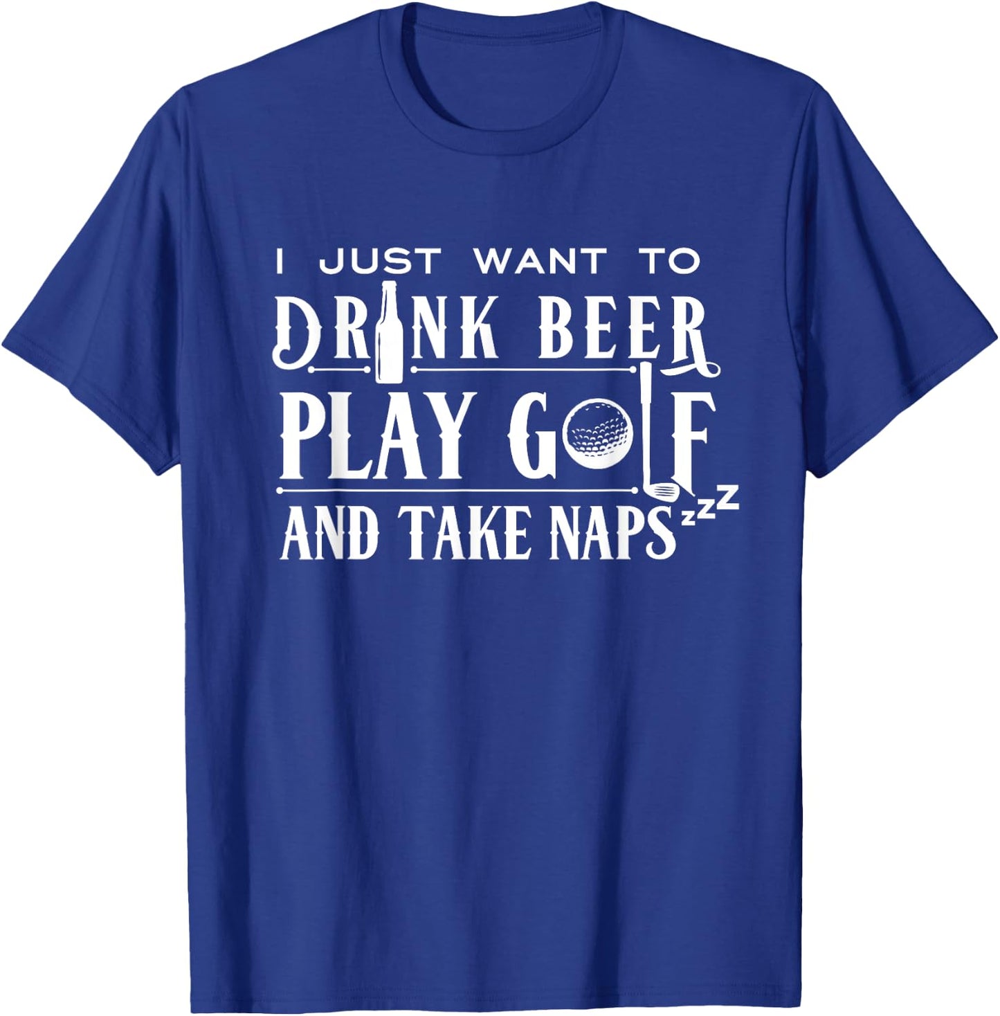 Funny Golf Beer Naps Xmas Gift Ideas for Golfers T-Shirt - T-Shirt | Royal