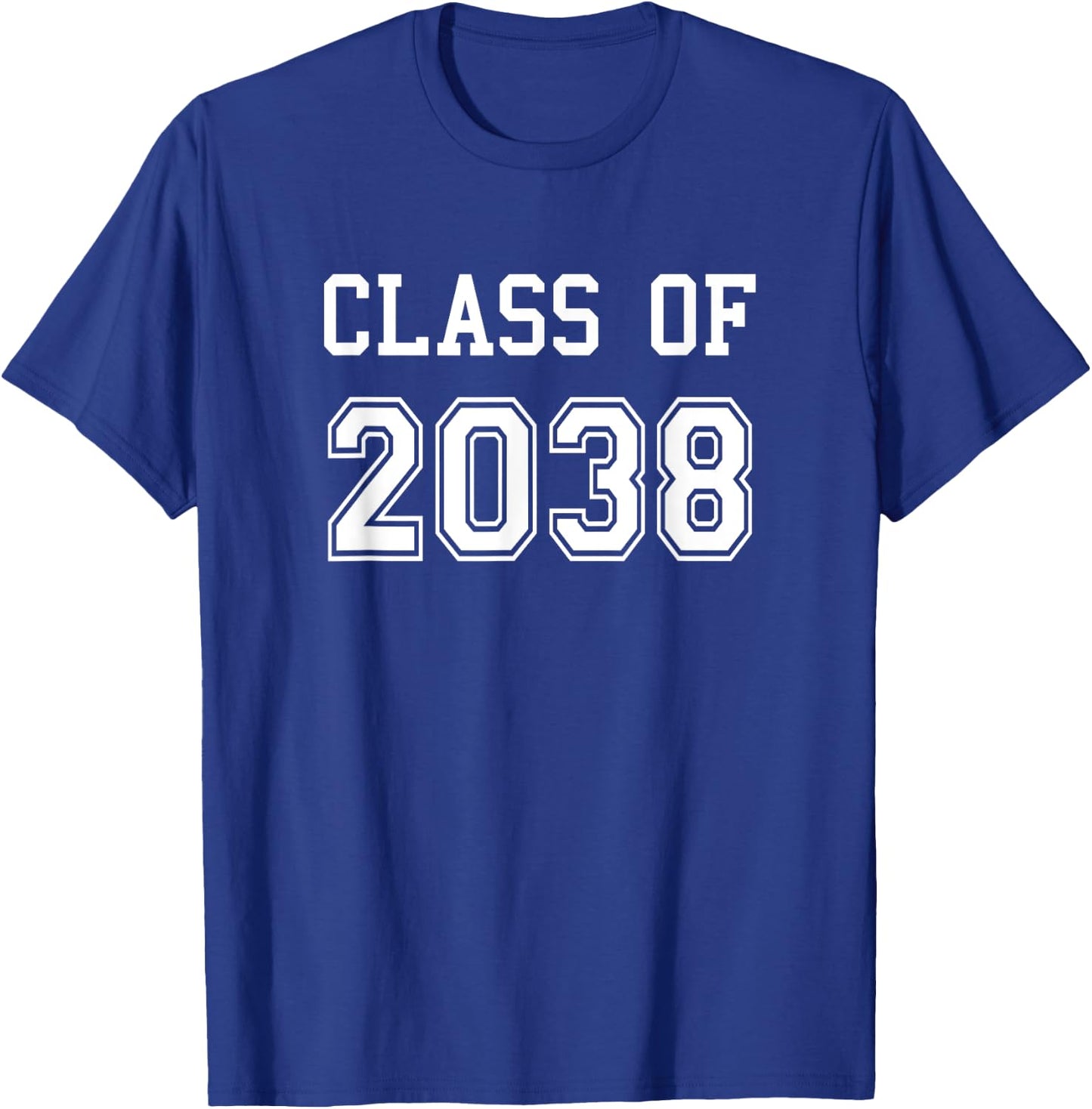 Class Of 2038 Shirt Graduation School Future Graduate T-Shirt - T-Shirt | Royal