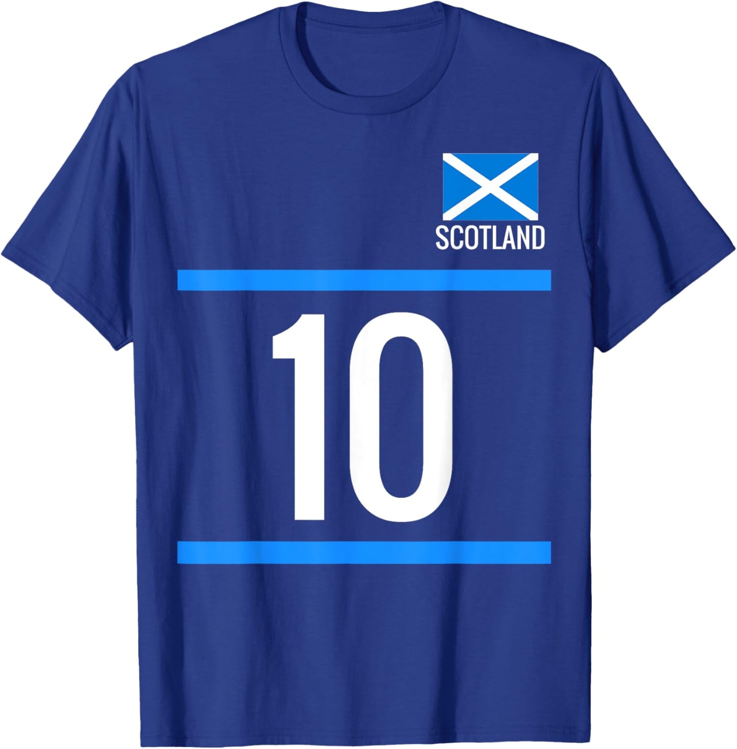 Scotland Scottish Football Futbol Soccer 10 T-Shirt - T-Shirt | Royal