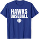 Hawks Red Oak Baseball T-Shirt - T-Shirt | Royal
