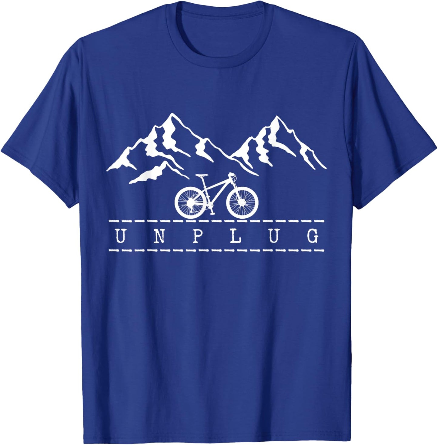 Mountain Bike Unplug MTB Biking Downhill Mountain Biker T-Shirt - T-Shirt | Royal