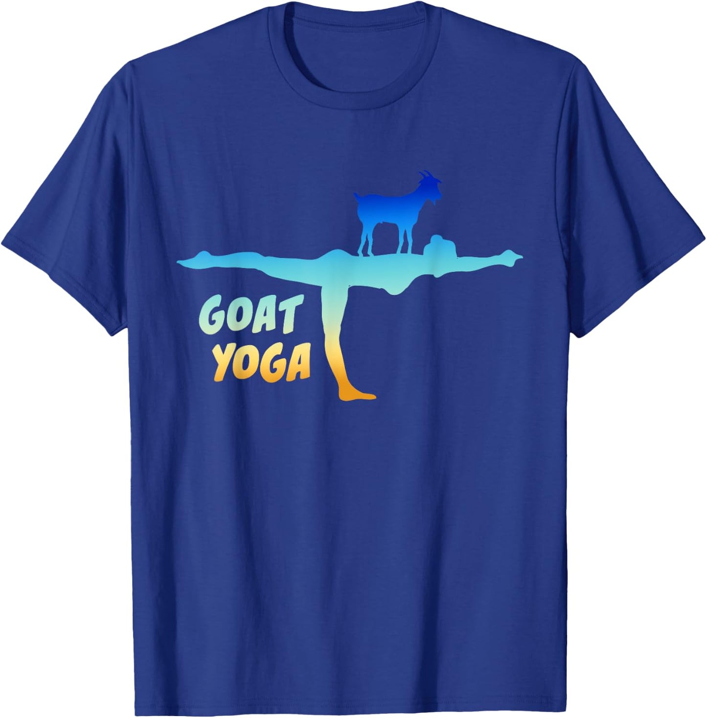Yoga is Better with Goats Virabhadrasana Pose a Goat Yoga T-Shirt - T-Shirt | Royal