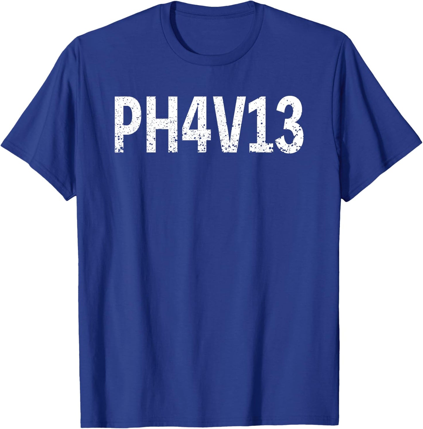 Philippians 4:13 Christian Catholic Bible Verse Distressed T-Shirt - T-Shirt | Royal