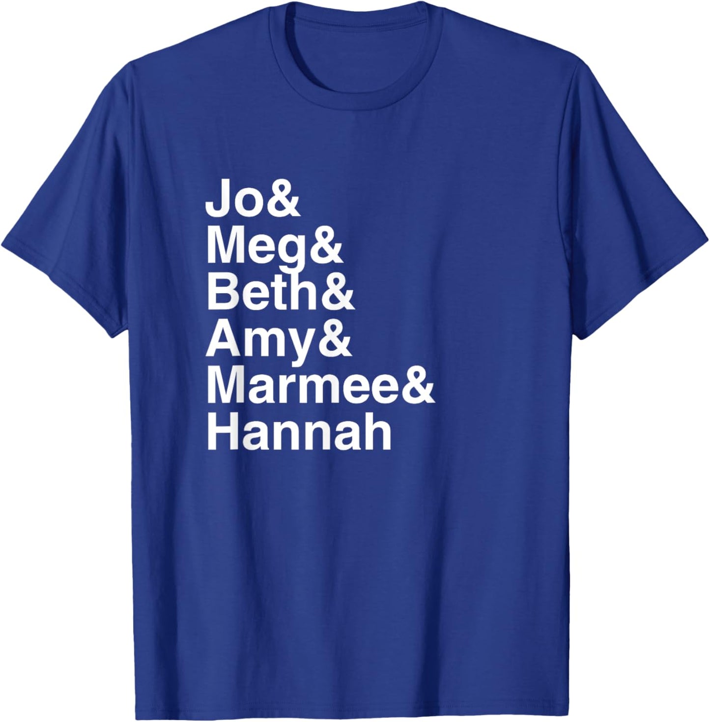 Little Women Character List Design T-Shirt - T-Shirt | Royal