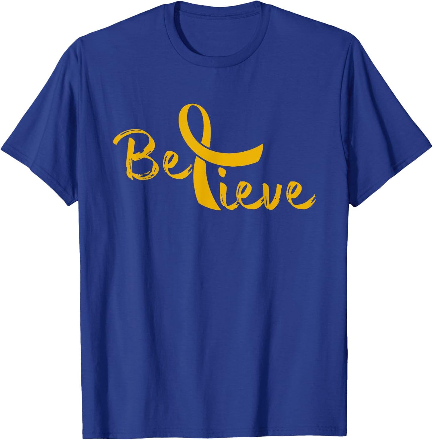 Believe - Childhood Cancer Shirt Gift Childhood Cancer T-Shirt - T-Shirt | Royal