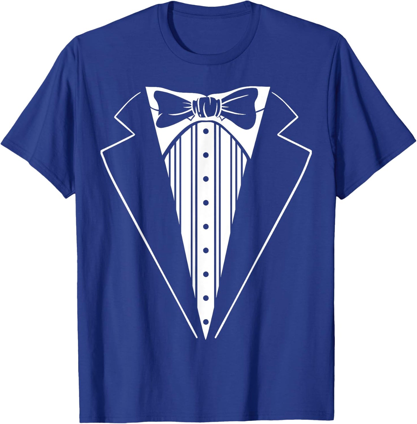 Suit Print Bow Tie Tuxedo Vest Men's Children's Women's , black T-Shirt - T-Shirt | Royal