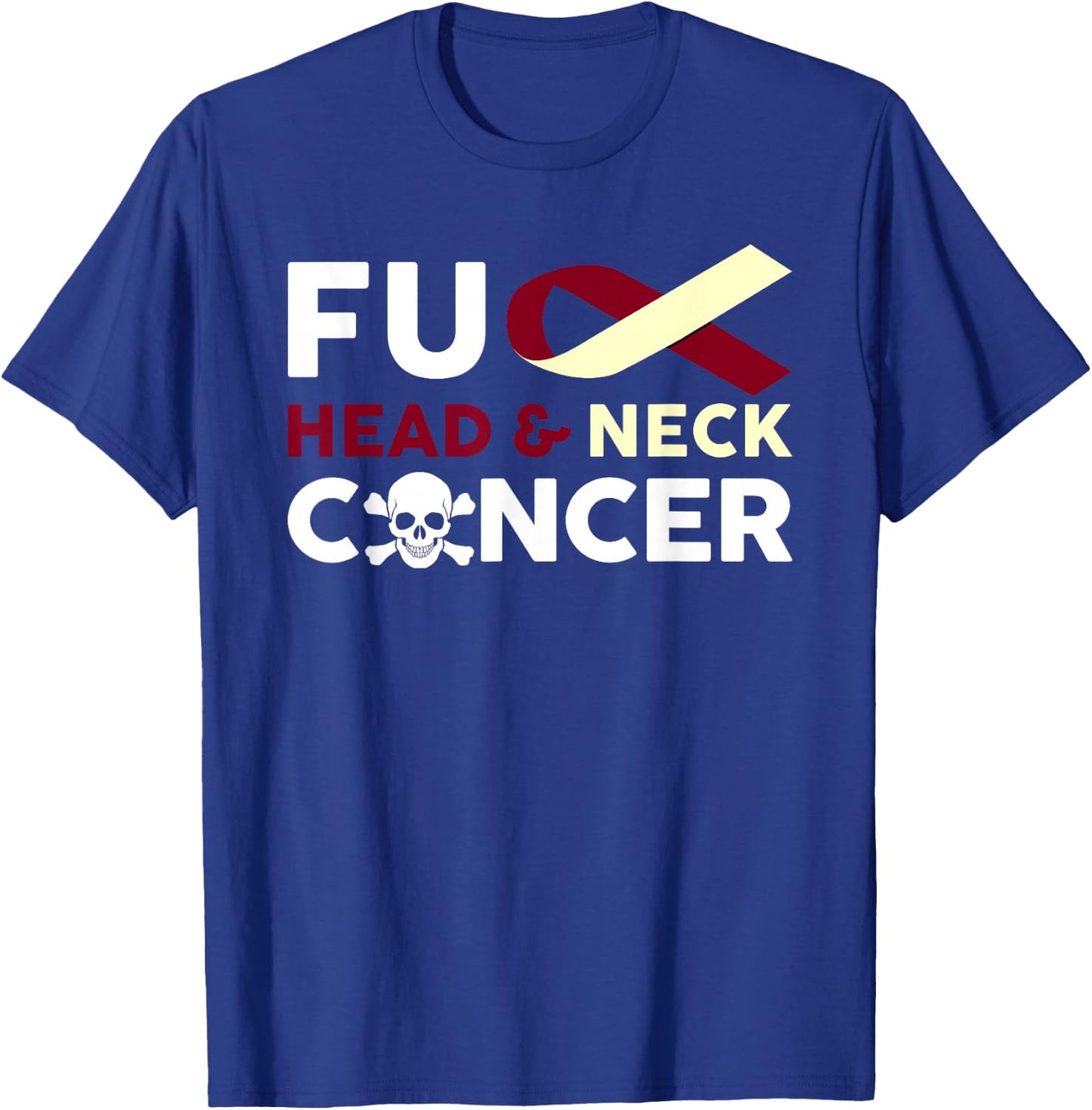 Fuck Head And Neck Cancer T Shirt Fighting Cancer Together T-Shirt - T-Shirt | Royal