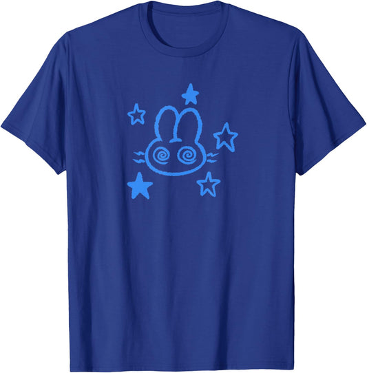 90s Y2K Mad Rabbit Bunny Hare is Confused under Starry T-Shirt - T-Shirt | Royal
