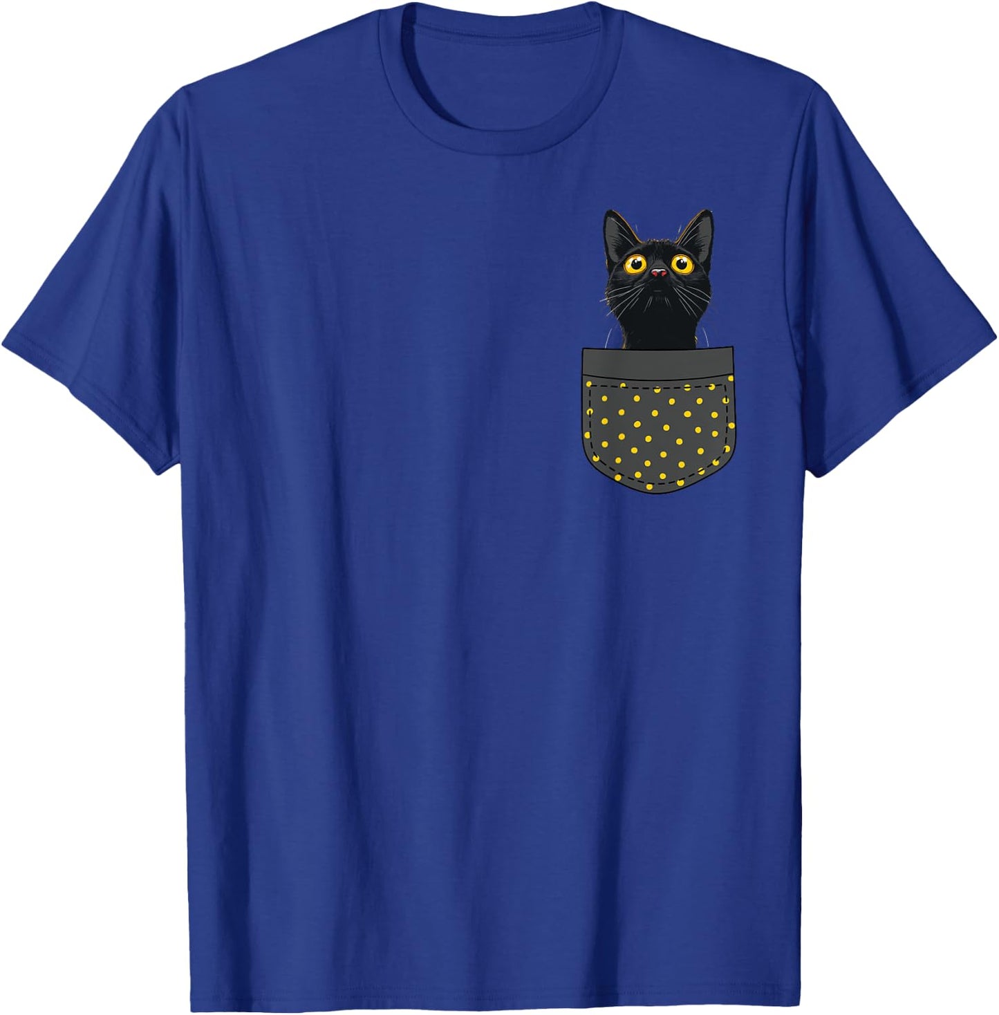 Lustige schwarze Katze in der Tasche für Katzen Mama und Katzenpapa T-Shirt - T-Shirt | Royal