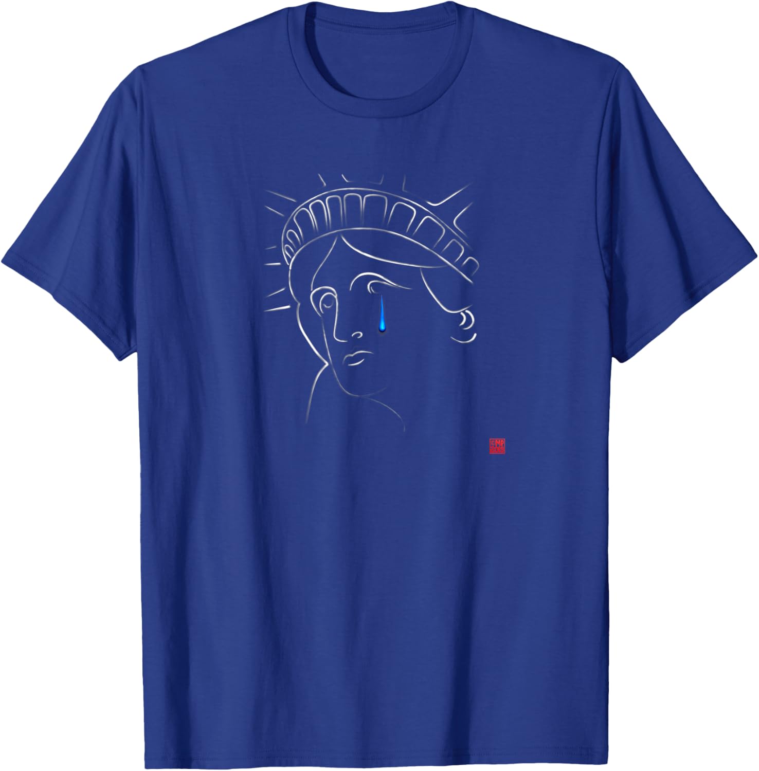 Statue Of Liberty Crying T-Shirt - T-Shirt | Royal