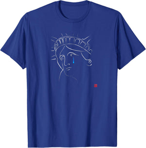 Statue Of Liberty Crying T-Shirt - T-Shirt | Royal