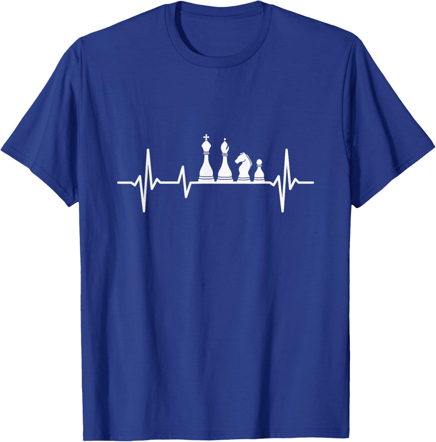 Chess Pieces Heartbeat Chess , black T-Shirt - T-Shirt | Royal