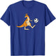 Kangaroo Soccer Australian Ball Sports T-Shirt - T-Shirt | Royal