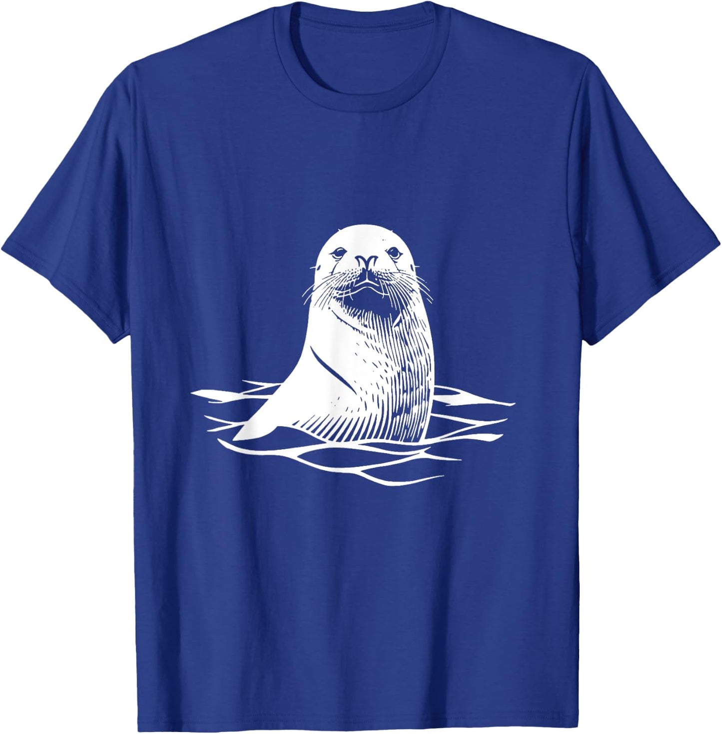 Cute Sea Lion Seal Animal Sea Ocean Seal , Black, S T-Shirt - T-Shirt | Royal