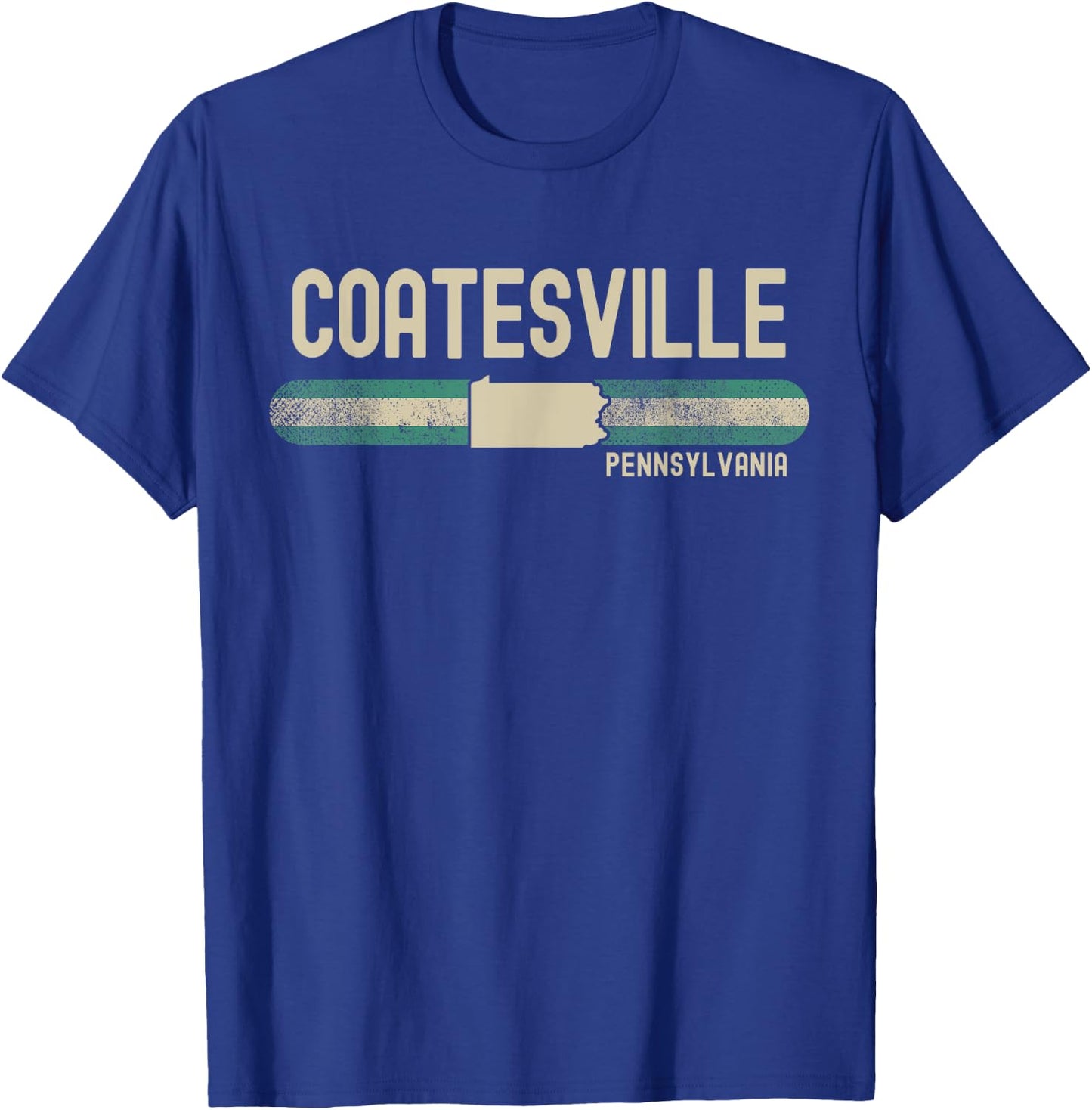 Coatesville PA | Pennsylvania | Travel & 80s Style T-Shirt - T-Shirt | Royal