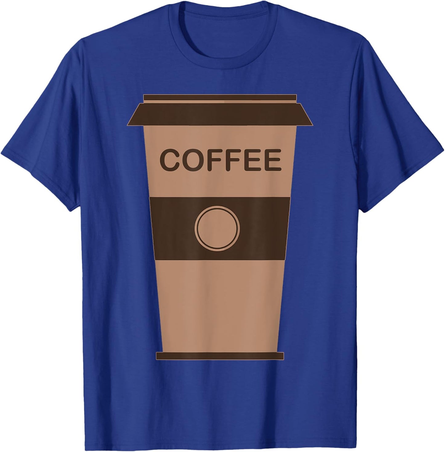 Coffee Cup Halloween Costume - Match With Donut Costume T-Shirt - T-Shirt | Royal