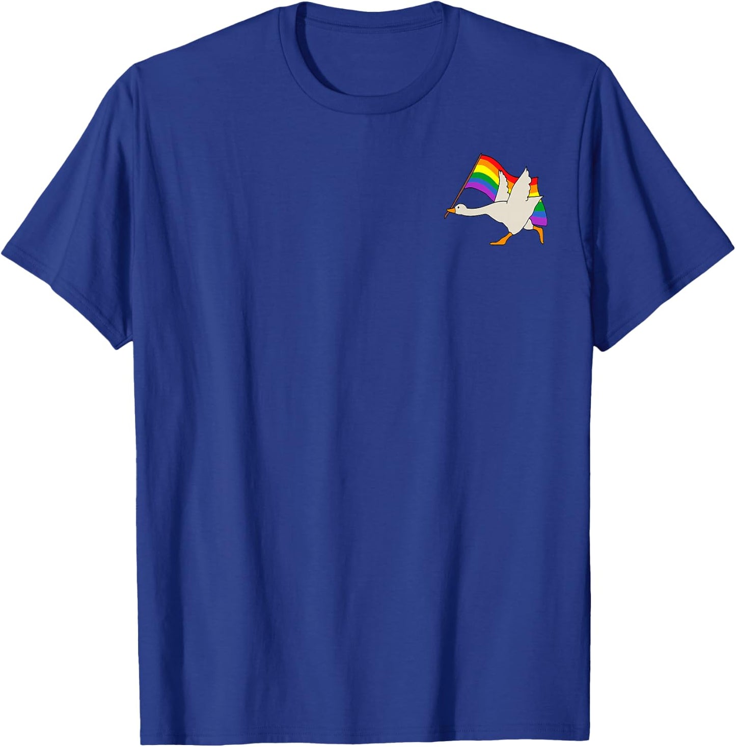 Rainbow Funny Goose Meme Love Is Love LGBT Gay Lesbian Pride T-Shirt - T-Shirt | Royal