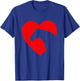 Horse Heart Silhouette For Cowgirl Equestrian Graphic Print T-Shirt - T-Shirt | Royal