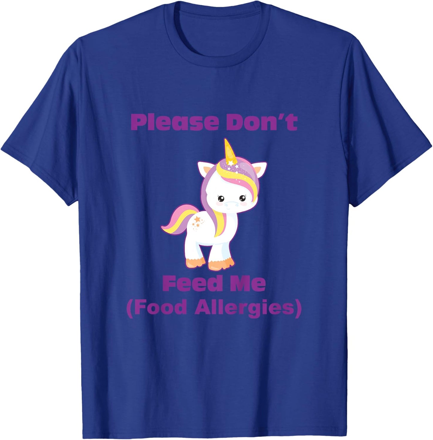 Food Allergy Toddler Kids with Cute Unicorn T-Shirt - T-Shirt | Royal